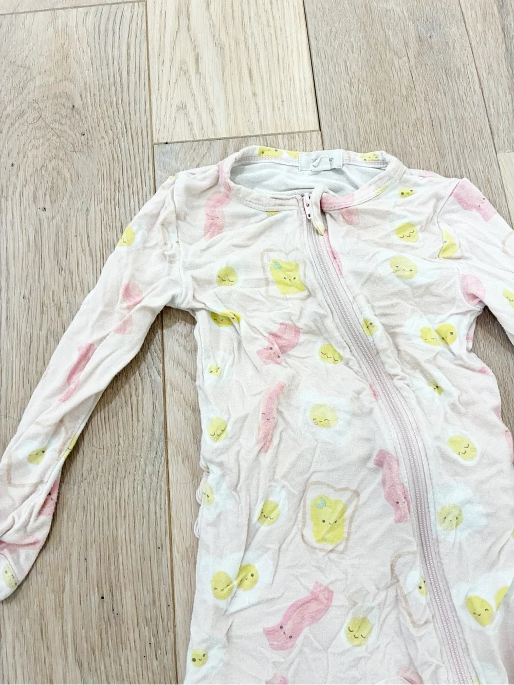 Angel Dear Pink and Yellow Footed Baby One-Piece